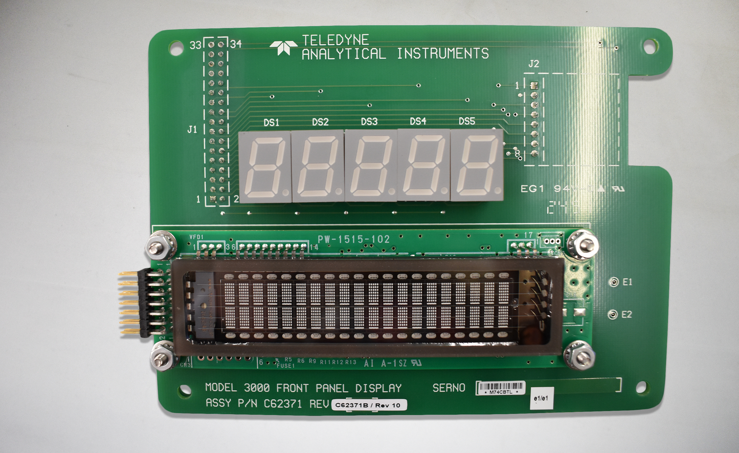 PC BOARD ASSY DISP 3000 (TA, TB, TAC, TBC, PA, PB, PAC, PBC)