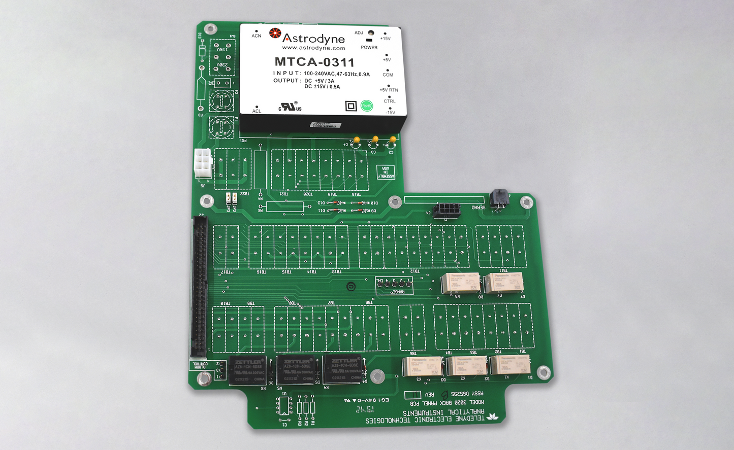 PCB ASSY BACK PANEL MDL 3020 (TB)