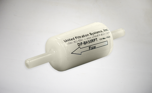 FILTER, DFU, KYNAR, W/GLASS ELEMENT, 1/4" TUBE, 0.01UM, WHIT